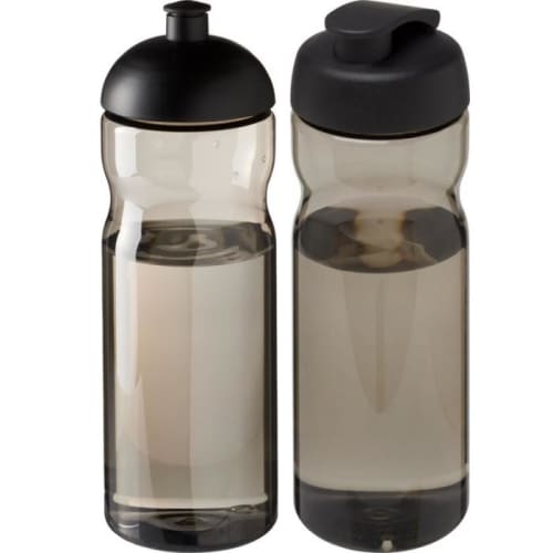 650ml Base Sports Bottles in Transparent Charcoal/Black