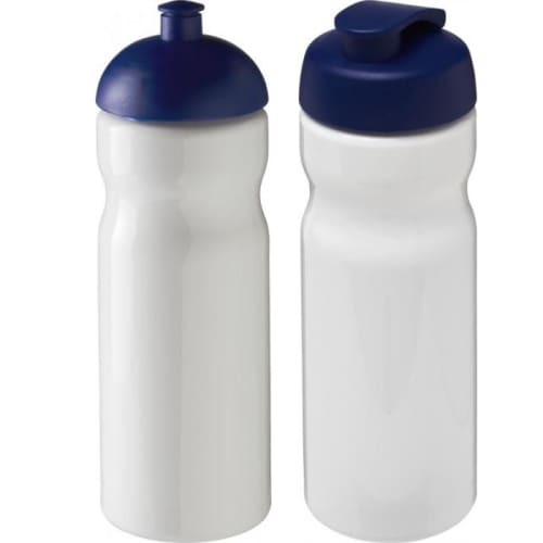 650ml Base Sports Bottles in White/Blue