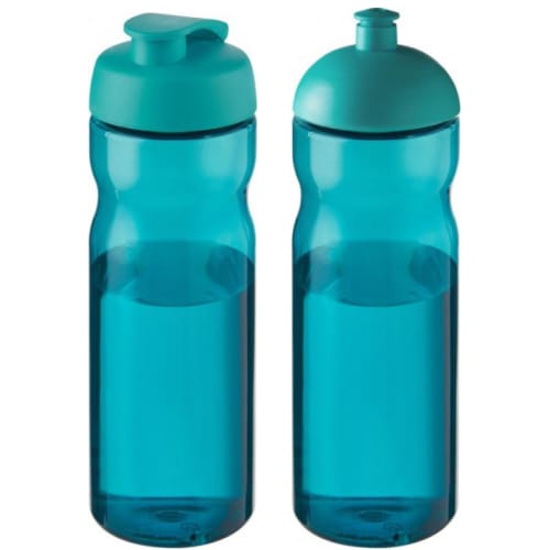 650ml Base Sports Bottles in Transparent Aqua Blue/Aqua Blue