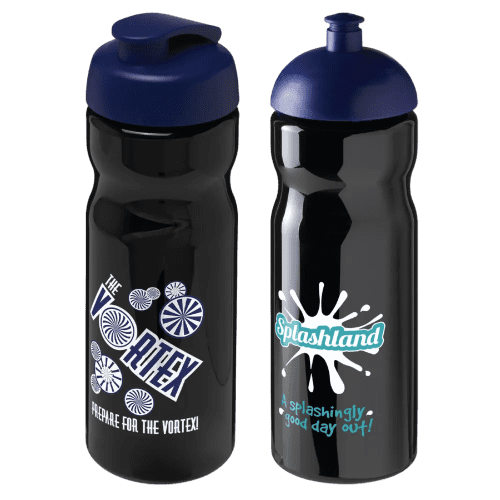 650ml Base Sports Bottles in Black/Blue