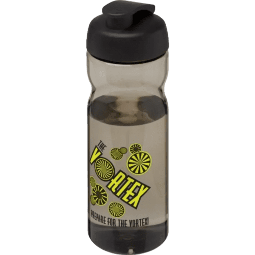 650ml Base Sports Bottles with Flip lid in Charcoal from Total Merchandise