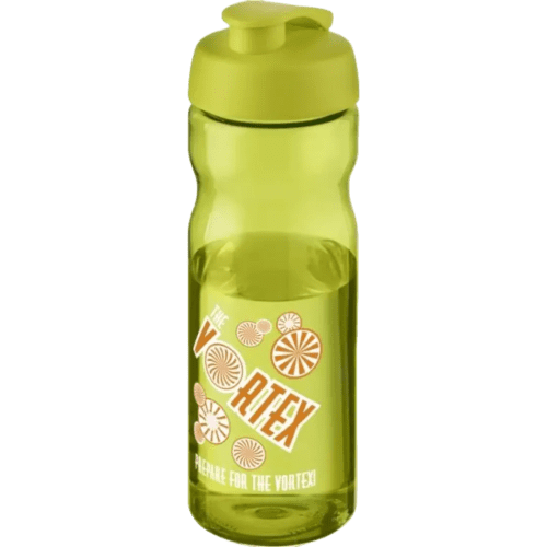 650ml Base Sports Bottles with Flip lid in Lime from total Merchandise