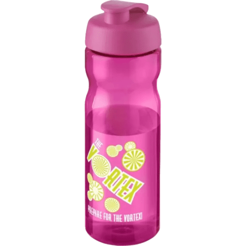650ml Base Sports Bottles with Flip lid in Magenta from Total Merchandise