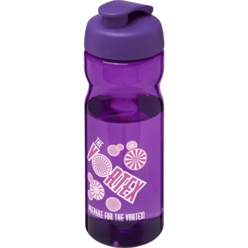 650ml Base Sports Bottles with Flip lid in Purple from total Merchandise