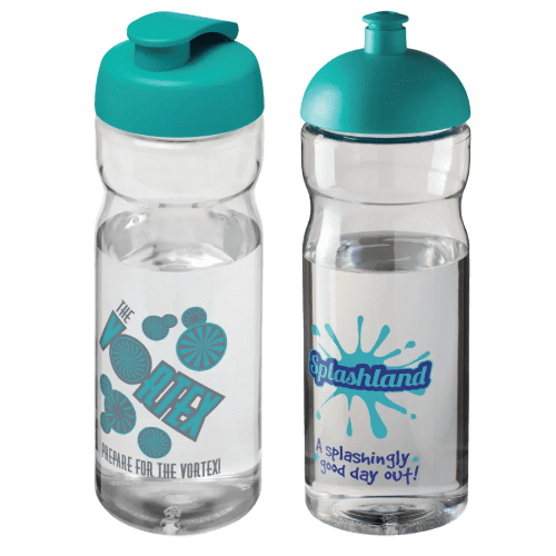 650ml Base Sports Bottles in Transparent/Aqua Blue