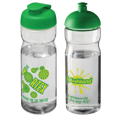 650ml Base Sports Bottles in Transparent/Green
