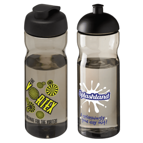 650ml Base Sports Bottles in Transparent Charcoal/Black