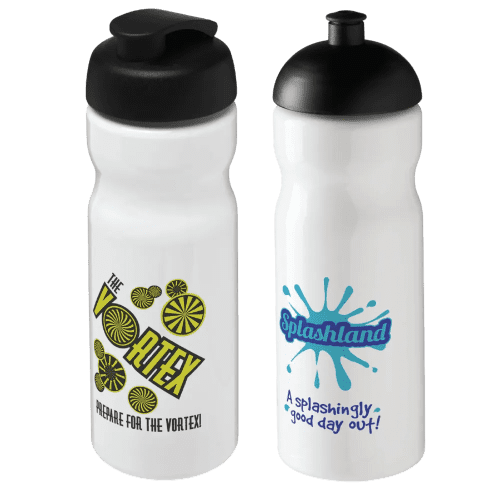 650ml Base Sports Bottles in White/Black