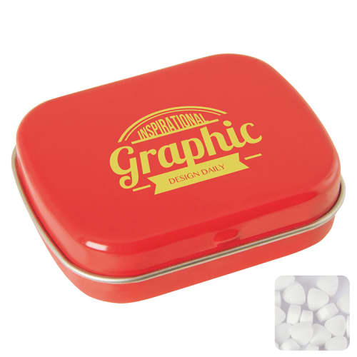 Rectangle Mint Tins in Red