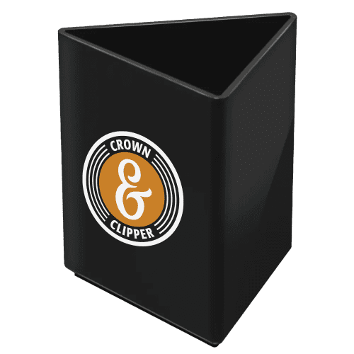 Promotional Tri Pen Pots printed with company logo
