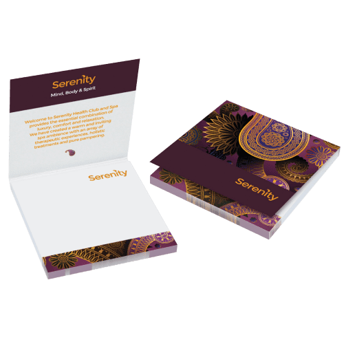 3" x 3" Sticky Note Pads with Cover in White