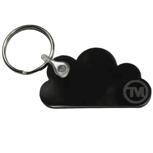 Acrylic Cloud Shape Keyrings in Black
