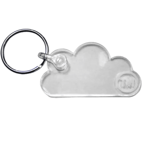 Acrylic Cloud Shape Keyrings in Clear