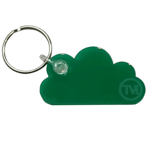 Acrylic Cloud Shape Keyrings in Green