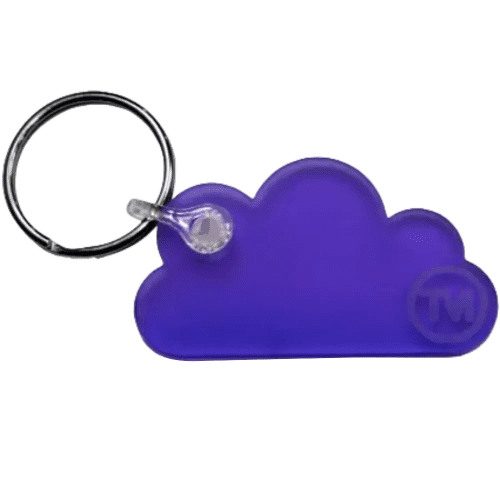 Acrylic Cloud Shape Keyrings in Purple