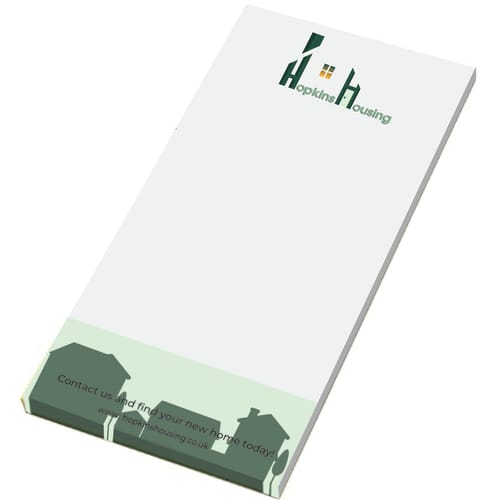 Printed Third A4 Note Pad printed with company design