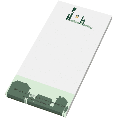 Printed Third A4 Note Pad printed with company design