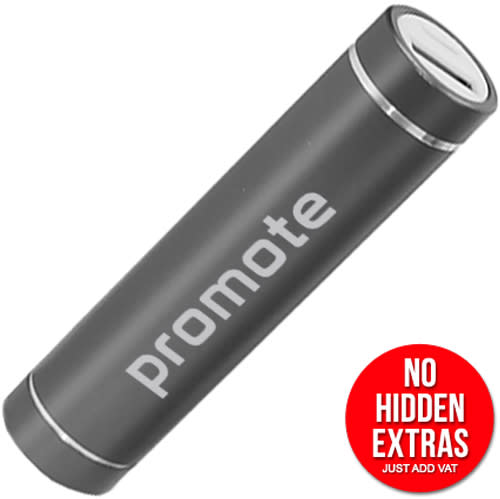 Branded Cylinder Tube Power Banks with corporate logos