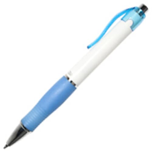 PromoGrip Gel Pens in White/Light Blue