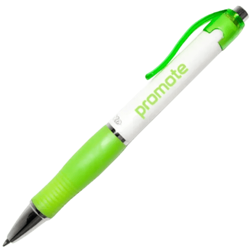 PromoGrip Gel Pens in White/Green