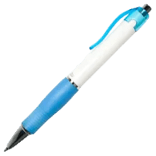 PromoGrip Gel Pens in White/Light Blue