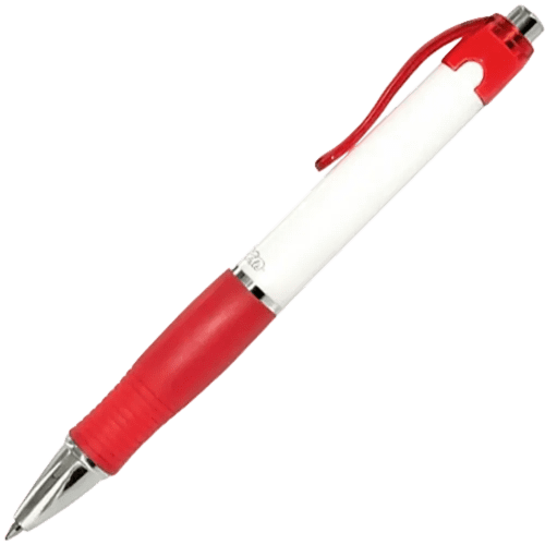 PromoGrip Gel Pens in White/Red
