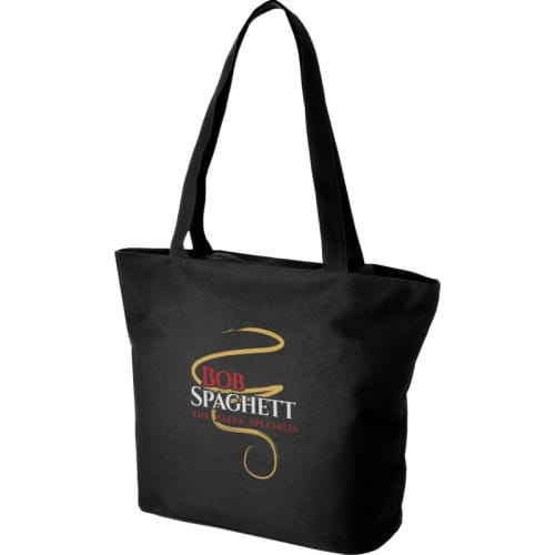 Zippered Tote Bags in Black