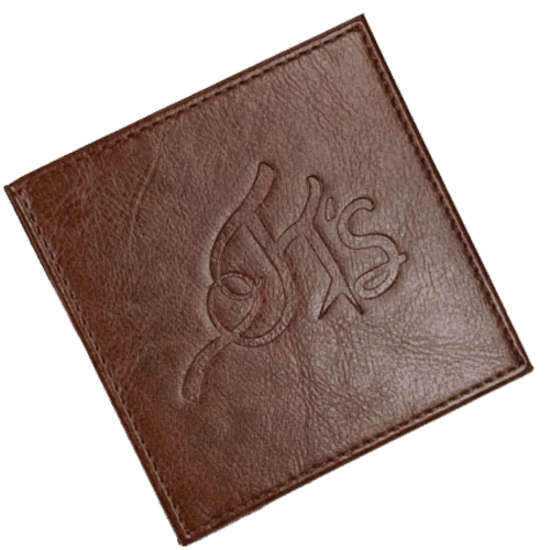 Darwin PU Leather Look Coasters in Brown