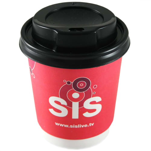 Promotional 8oz Double Wall Paper Cups with logos