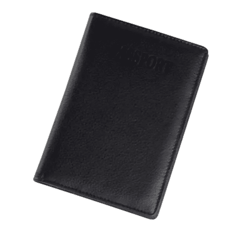 RFID Melbourne Leather Passport Holder in Black