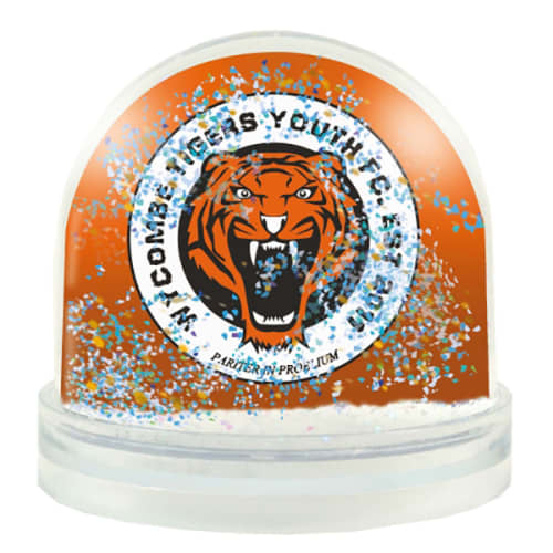 Promotional glitter snow globes printed to both sides with your design from Total Merchandise