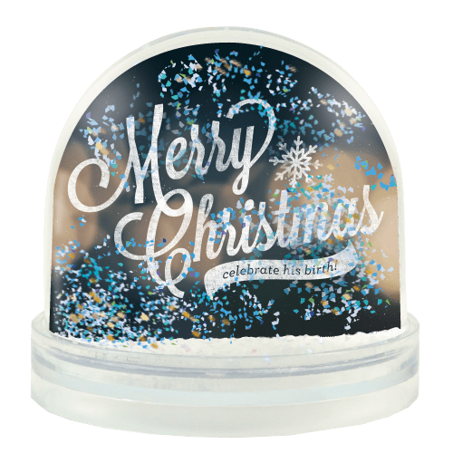 Custom printed Glitter Snow Domes with your photographic design by Total Merchandise