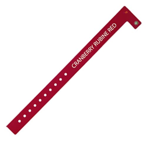 Vinyl ID Wristbands in Cranberry Rubine Red