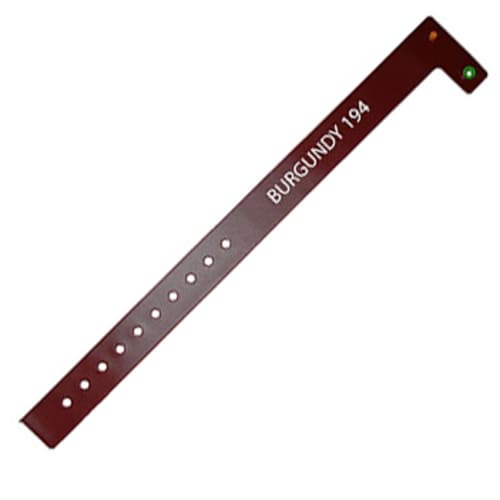 Vinyl ID Wristbands in Burgundy