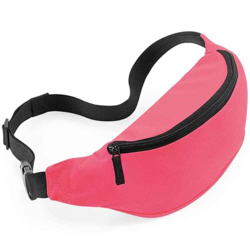 Waist Belt Bags in Fluorescent Pink