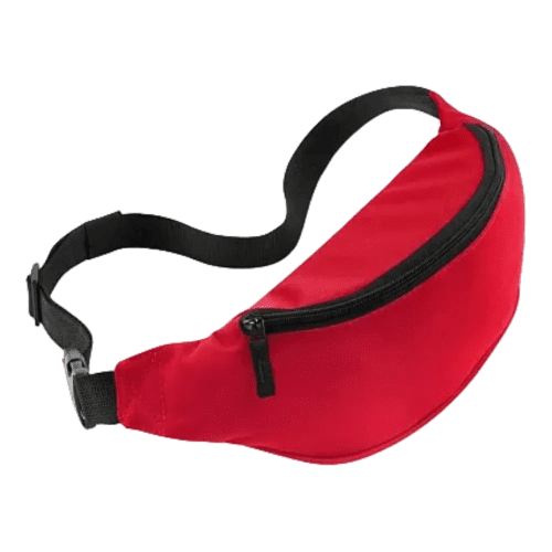 Waist Belt Bags in Classic Red