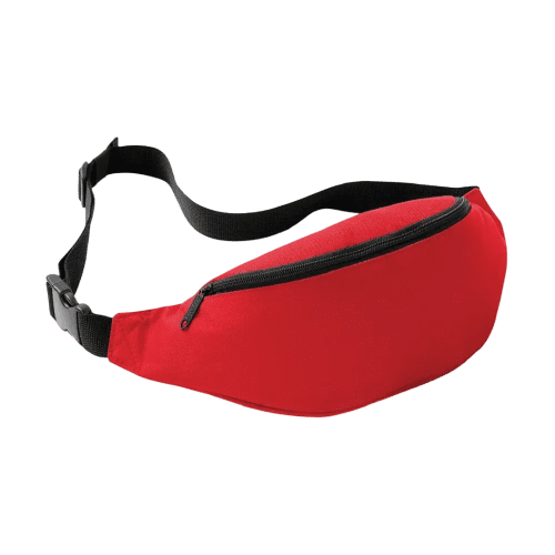 Waist Belt Bags in Classic Red