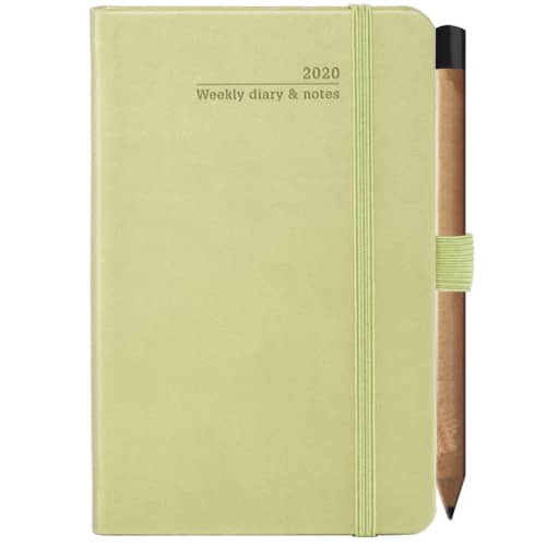 Branded week to view diaries for desktop advertising colours in Bright Green