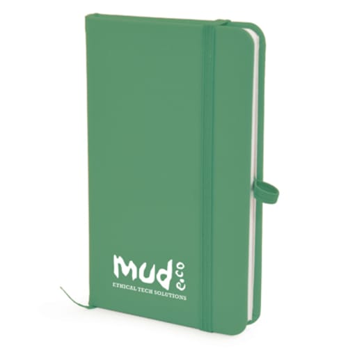 A6 Soft Touch Notebooks in Dark Green