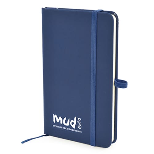 A6 Soft Touch Notebooks in Navy Blue