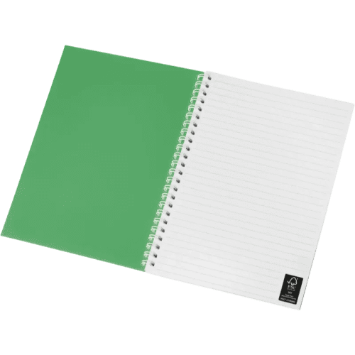 Promotional printed A5 Polypropylene Spiral Bound Notebook with a design from Total Merchandise