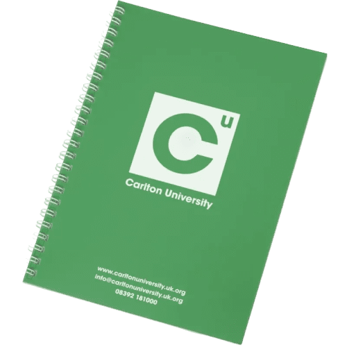 A5 Polypropylene Spiral Bound Notebooks in Green/White from Total Merchandise