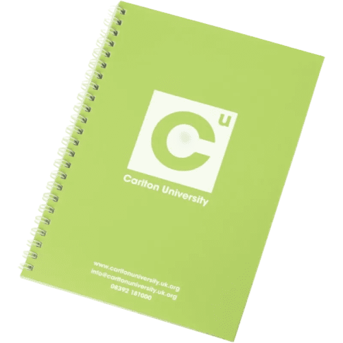 A5 Polypropylene Spiral Bound Notebooks in Lime/White from Total Merchandise