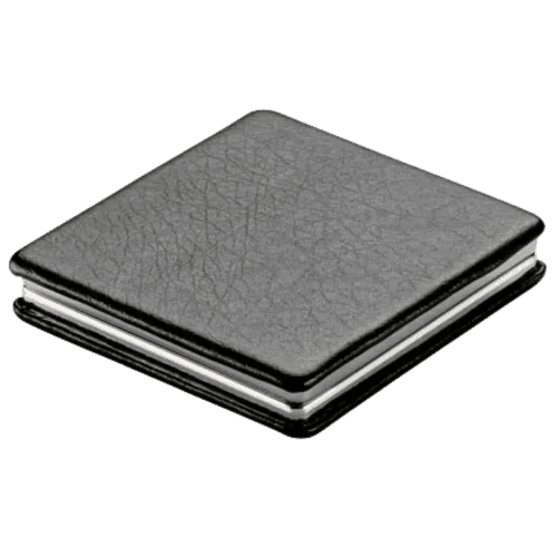 Square Double Compact Mirrors in Black