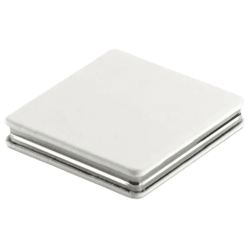 Square Double Compact Mirrors in White