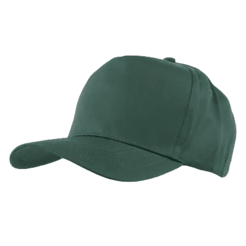 Promotional Children's Cotton Twill Baseball Caps in bottle green from Total Merchandise