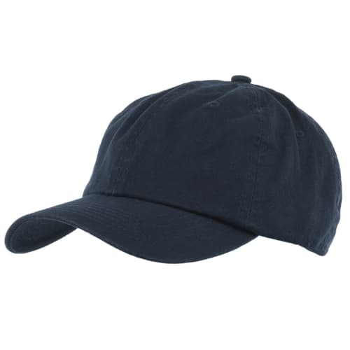 Custom Embroidered Washed Chino Cotton Caps in Navy from Total Merchandise