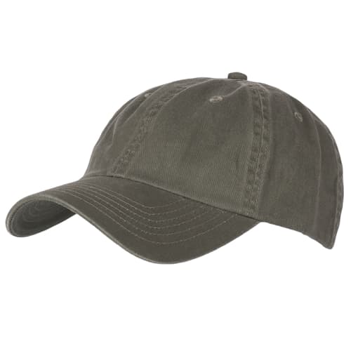 Promotional Washed Chino Cotton Caps in Olive from Total Merchandise