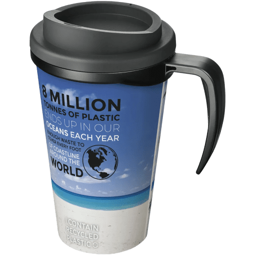 UK Branded Brite Americano Grande Travel Mugs Printed with a Full Colour Design by Total Merchandise