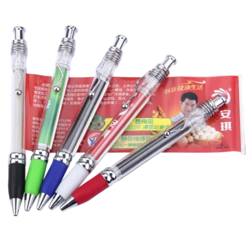 Colour Options for Custom Printed Curly Clip Banner Pens from Total Merchandise